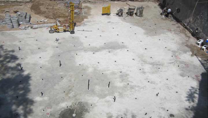 بهسازی خاک زیر فونداسیون برج 25 طبقه قلمستان تجریش تهران به روش میکروپایل.